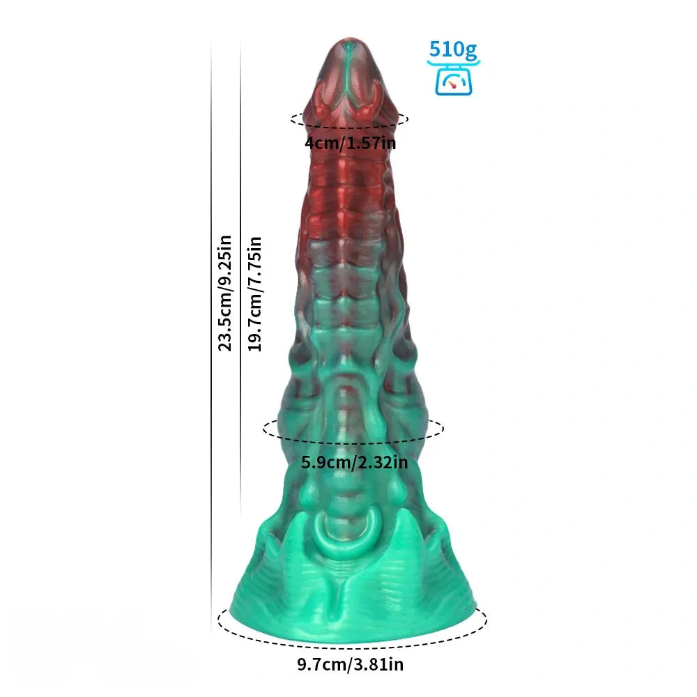 8.26in Devil Alien Monster Tentacle Silicone Dildo For G-Spot Anal Plug