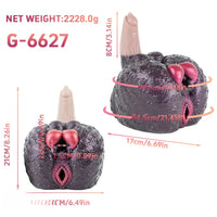 8.26in Dog Fantasy Silicone Dildo With Masturbator G-Spot Sensory Play