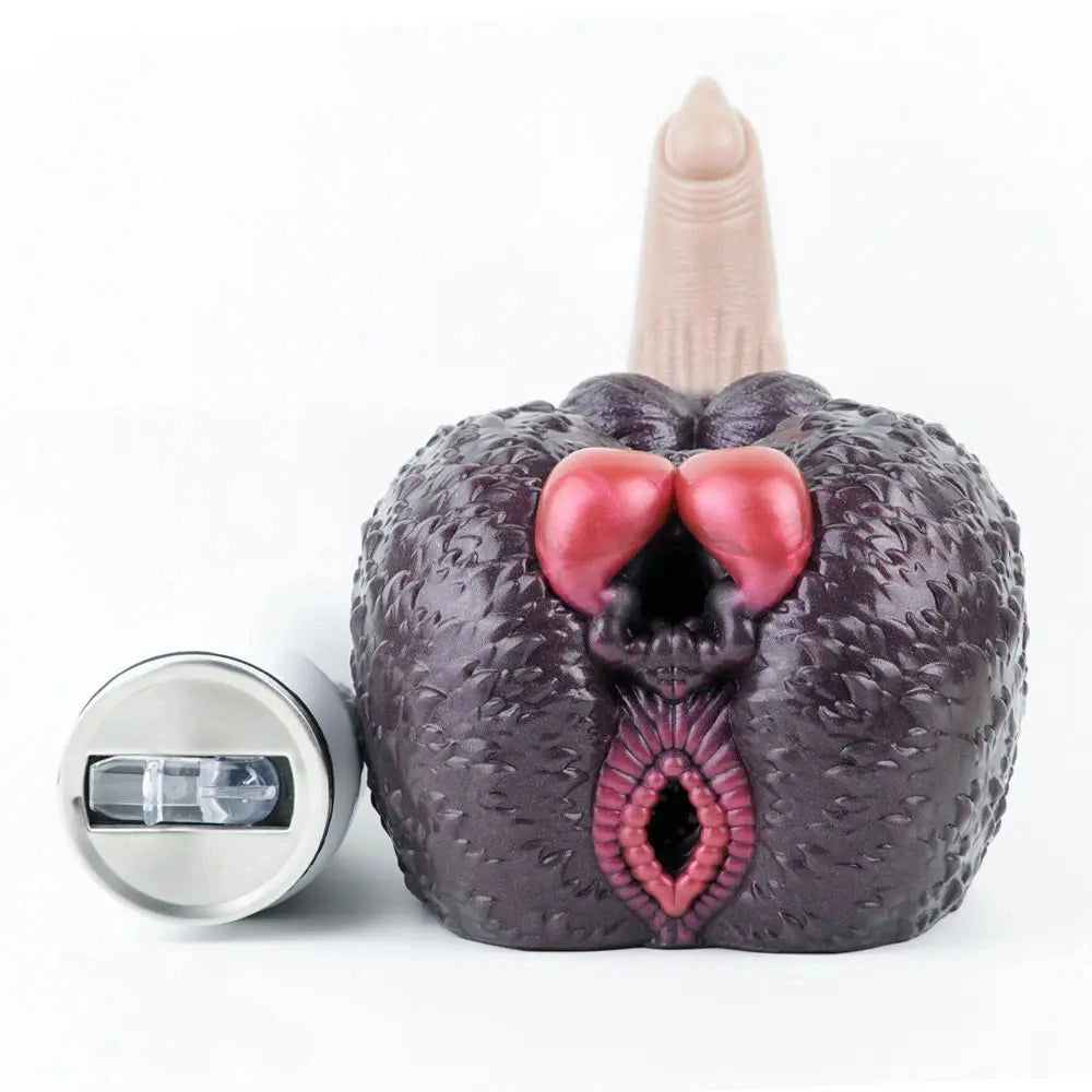8.26in Dog Fantasy Silicone Dildo With Masturbator G-Spot Sensory Play