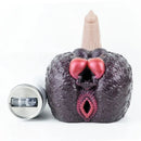 8.26in Dog Fantasy Silicone Dildo With Masturbator G-Spot Sensory Play