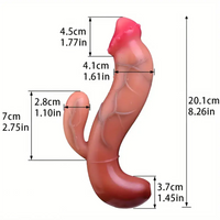 8.26in Dog Penis Animal Fantasy Big Dildo With Blue Veins For Flirting Sex