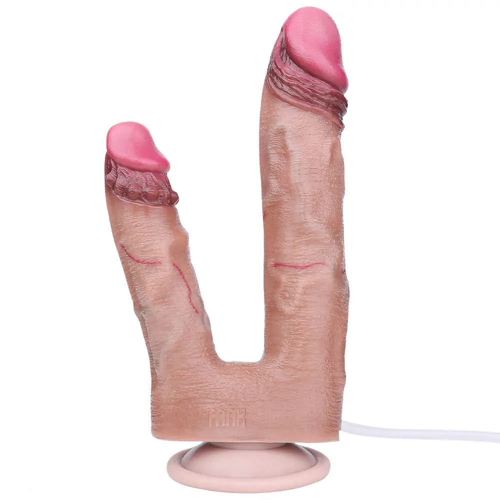 8.26in Double Density Silicone Soft Ejaculating Dual Ended Large Dildo