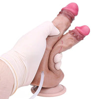 8.26in Double Density Silicone Soft Ejaculating Dual Ended Large Dildo