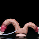 8.26in Double Density Silicone Soft Ejaculating Dual Ended Large Dildo