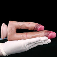 8.26in Double Density Silicone Soft Ejaculating Dual Ended Large Dildo