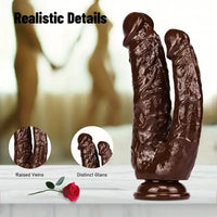 8.26in Double-Ended PVC Dildo Realistic Soft Anal Sex Toy For Women