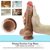 8.26in Double-layer Silicone Macho Simulation Penis Female Dildo