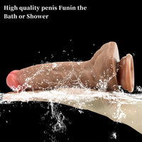 8.26in Double-layer Silicone Macho Simulation Penis Female Dildo
