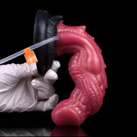 8.26in Dragon Ejaculating Inflatable Silicone Soft Animal Creature Dildo