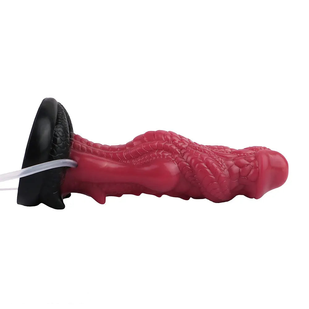 8.26in Dragon Ejaculating Inflatable Silicone Soft Animal Creature Dildo