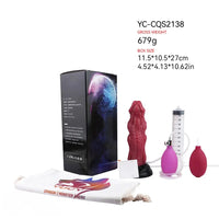 8.26in Dragon Ejaculating Inflatable Silicone Soft Animal Creature Dildo