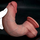 8.26in Dual Density Silicone Strapon Big Dildo For Women Couples Men