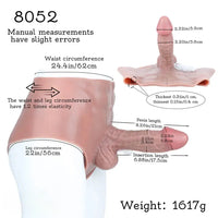 8.26in Ejaculating Dildo Pants Solid Thickened Integrated Strap-On Underwear