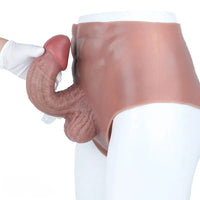 8.26in Ejaculating Dildo Pants Solid Thickened Integrated Strap-On Underwear