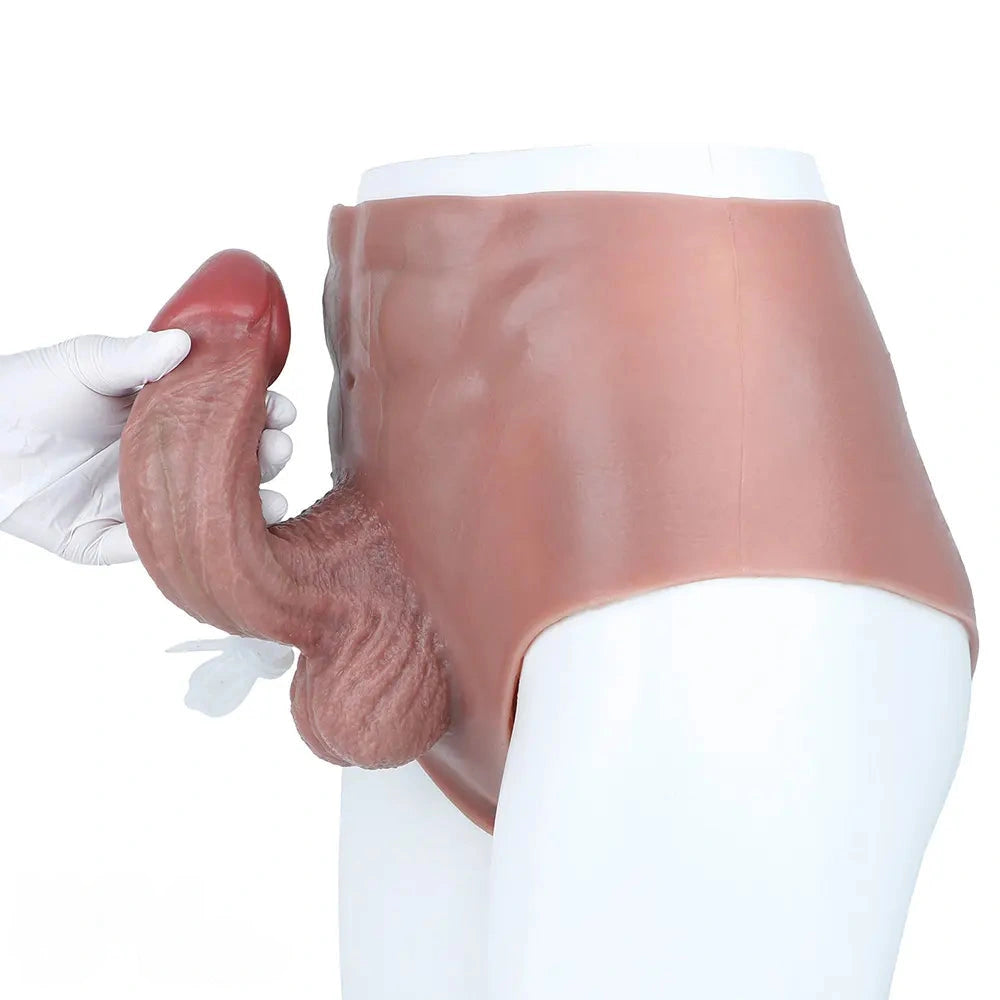 8.26in Ejaculating Dildo Pants Solid Thickened Integrated Strap-On Underwear
