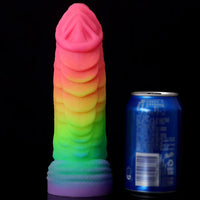 8.26in Fantasy Big Dragon Luminous Silicone Soft Women Men Dildo