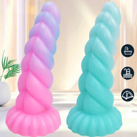 8.26in Fantasy Luminous Silicone Soft Dildo For Women Masturbation