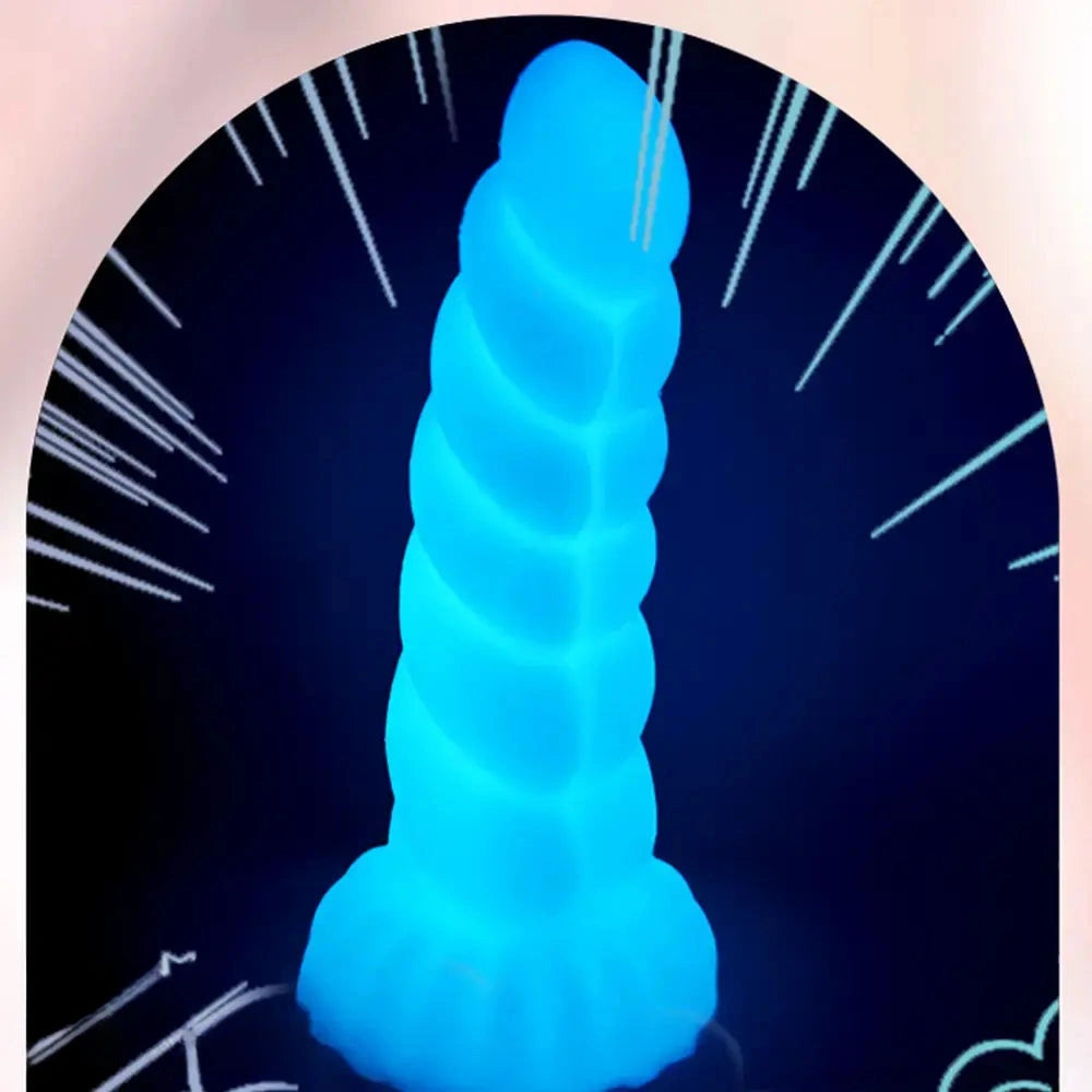 8.26in Fantasy Luminous Silicone Soft Dildo For Women Masturbation