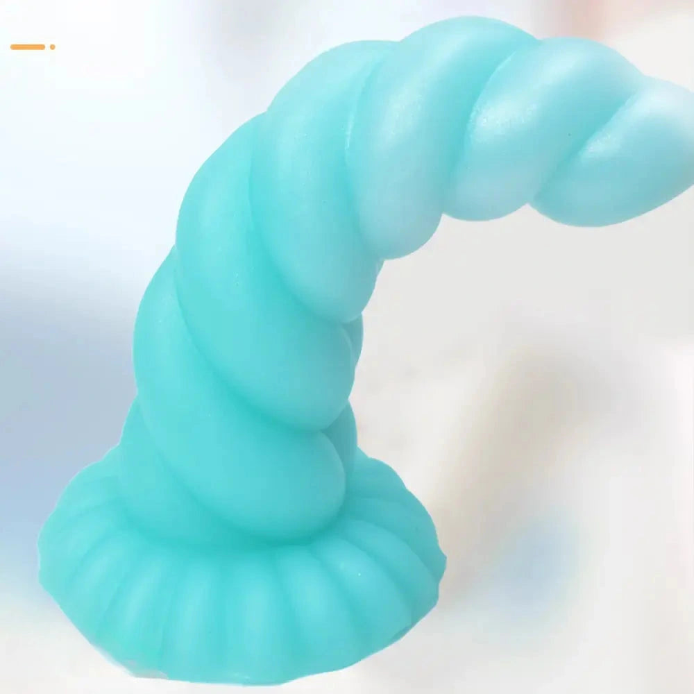 8.26in Fantasy Luminous Silicone Soft Dildo For Women Masturbation