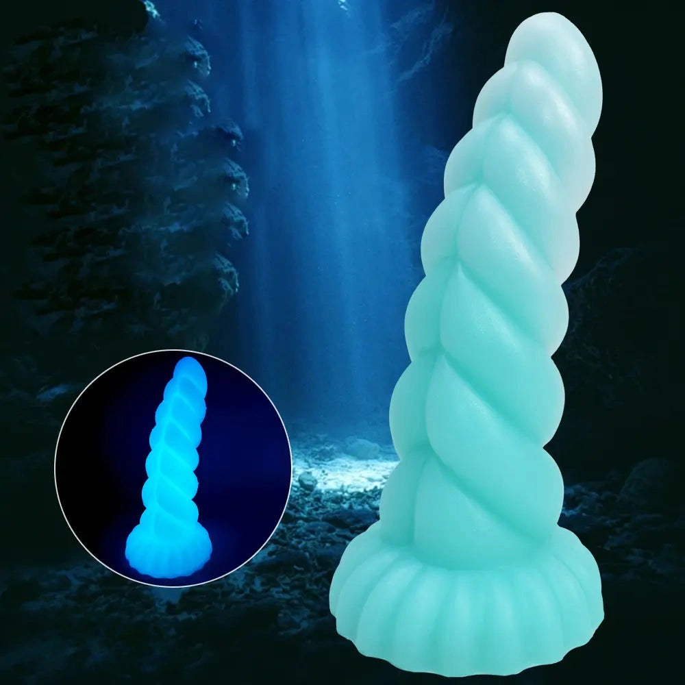 8.26in Fantasy Luminous Silicone Soft Dildo For Women Masturbation
