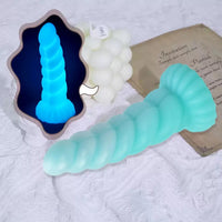 8.26in Fantasy Luminous Silicone Soft Dildo For Women Masturbation