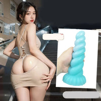 8.26in Fantasy Luminous Silicone Soft Dildo For Women Masturbation