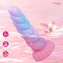 8.26in Fantasy Luminous Silicone Soft Dildo For Women Masturbation