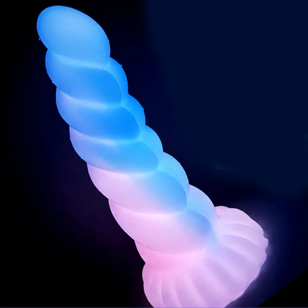 8.26in Fantasy Luminous Silicone Soft Dildo For Women Masturbation
