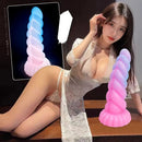 8.26in Fantasy Luminous Silicone Soft Dildo For Women Masturbation