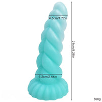 8.26in Fantasy Luminous Silicone Soft Dildo For Women Masturbation