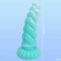 8.26in Fantasy Luminous Silicone Soft Dildo For Women Masturbation