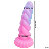8.26in Fantasy Luminous Silicone Soft Dildo For Women Masturbation