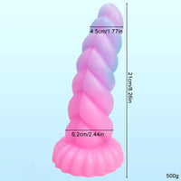 8.26in Fantasy Luminous Silicone Soft Dildo For Women Masturbation