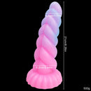 8.26in Fantasy Luminous Silicone Soft Dildo For Women Masturbation