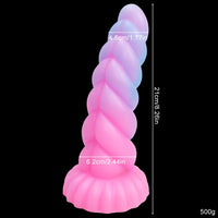 8.26in Fantasy Luminous Silicone Soft Dildo For Women Masturbation
