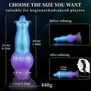 8.26in Fantasy Monster Knot Inflatable Silicone Dildo Realistic Felt Texture