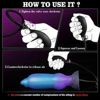 8.26in Fantasy Monster Knot Inflatable Silicone Dildo Realistic Felt Texture