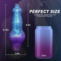 8.26in Fantasy Monster Knot Inflatable Silicone Dildo Realistic Felt Texture