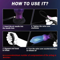 8.26in Fantasy Monster Knot Inflatable Silicone Dildo Realistic Felt Texture