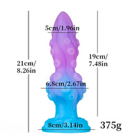 8.26in Fantasy Monster Tentacle Knot Silicone Soft Dildo For Stimulating