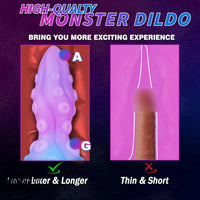 8.26in Fantasy Monster Tentacle Knot Silicone Soft Dildo For Stimulating