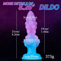 8.26in Fantasy Monster Tentacle Knot Silicone Soft Dildo For Stimulating