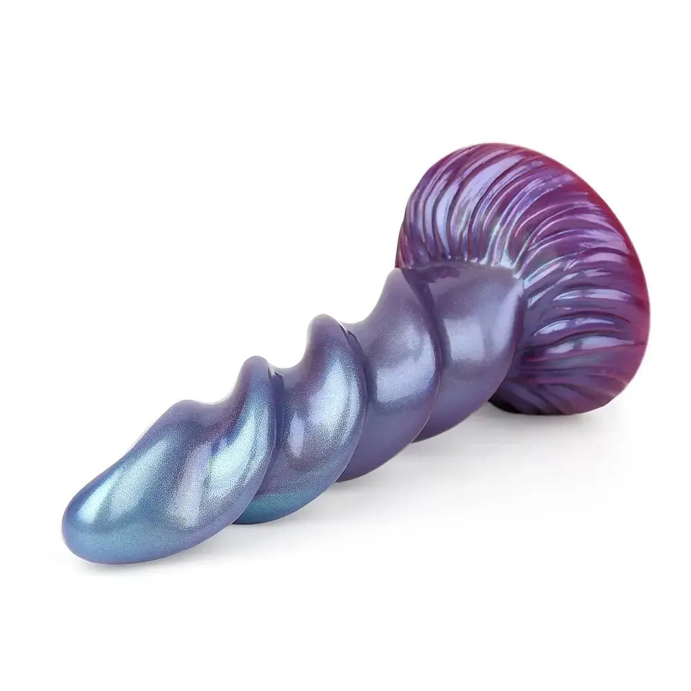 8.26in Fantasy Silicone Dildo Soft Head Spiral Grain For Clitoral Vaginal Sex