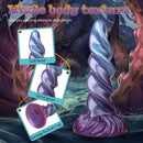 8.26in Fantasy Silicone Dildo Soft Head Spiral Grain For Clitoral Vaginal Sex