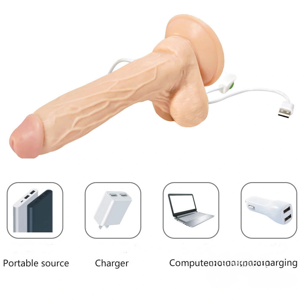 8.26in Flexible High Speeds Vibrating Swing Lifelike Dildo