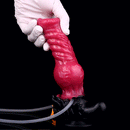 8.26in Horse Knotted Silicone Soft Big Dildo Ejaculating Penis Cock Sex Toy
