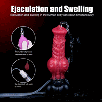 8.26in Horse Knotted Silicone Soft Big Dildo Ejaculating Penis Cock Sex Toy