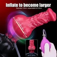 8.26in Horse Knotted Silicone Soft Big Dildo Ejaculating Penis Cock Sex Toy