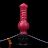 8.26in Horse Knotted Silicone Soft Big Dildo Ejaculating Penis Cock Sex Toy