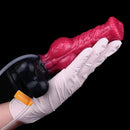 8.26in Horse Knotted Silicone Soft Big Dildo Ejaculating Penis Cock Sex Toy